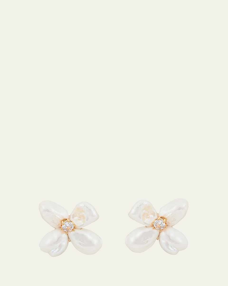 Flower Freshwater Pearl Earrings